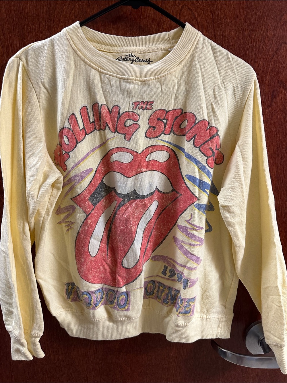 the Rolling Stones Yellow Graphic Sweatshirt
